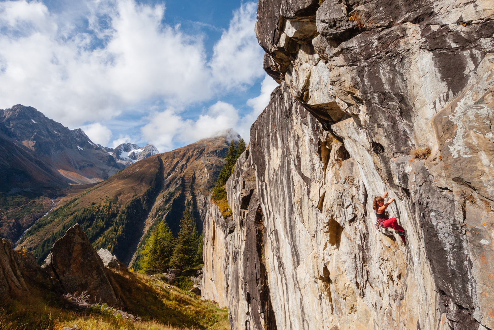 Klettern im Hexenkessel über Plangeross im Pitztal, Foto: Simon Schöpf