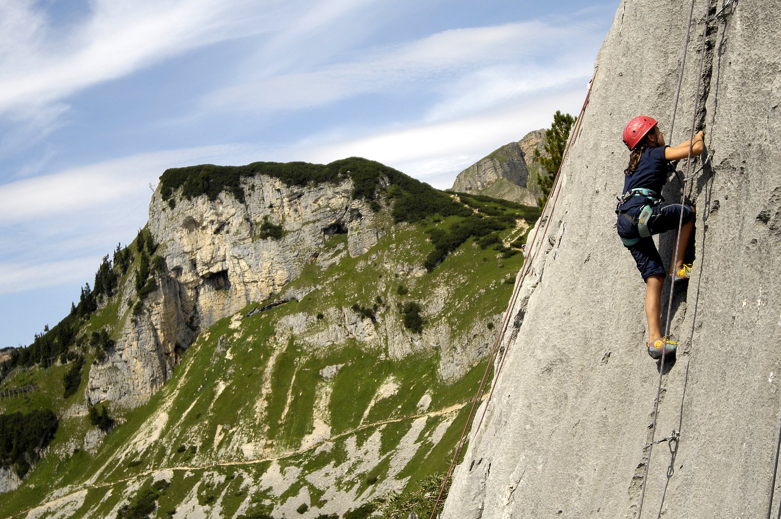 Familienklettern im Klettergarten Grubastiege, Foto: Sepp Rettenbacher | Climbers Paradise